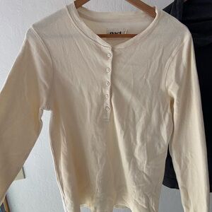 pact thermal waffle henley AND we the free long sleeve BUNDLE